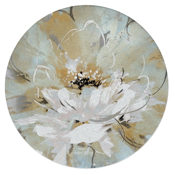 Thirstystone Floral Dreamscape Round Natural Sandstone Coaster 4-Pack