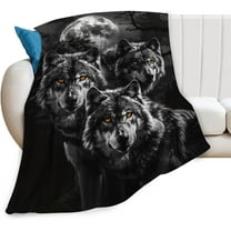 Wolf Blanket Wolf Throw Blanket Wolf Gifts and Decor Animal Blanket for Girls Women Men Boys Soft Warm Cozy Fleece Blanket for Couch Sofa ​Bed 60"x50"