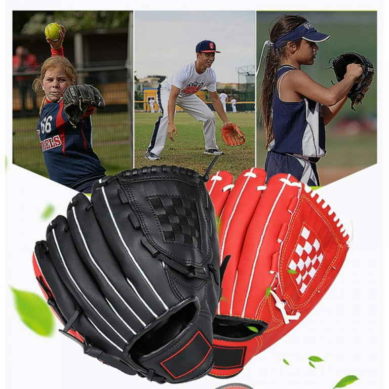  Kids Baseball Glove Soft PU Leather Cushion Left Hand