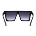 thumbnail image 3 of Mobster Flat Top Shield Horn Rimless Plastic Sunglasses Black Smoke, 3 of 4