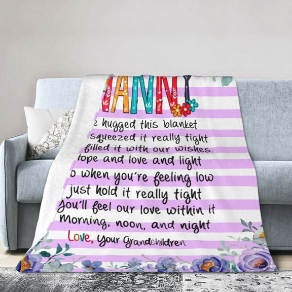 XZYG Nanny Gifts Throw Blanket Soft Fuzzy Fleece Blanket For Couch Bed Living Room Decoration(30*40inch)