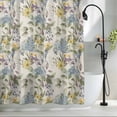thumbnail image 2 of Blue Hydrangea Leaves Fabric Shower Curtain Wildflowers Plant Beige Washable Shower Curtains for Bathroom, Waterproof Bath Curtain with Hooks Home Decor 36x72in, 2 of 8