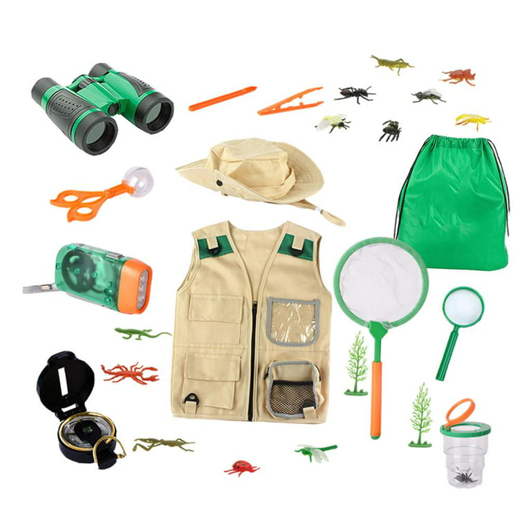 Children Toys Kids Explorer Costume Including and Hat Dress Up Outdoor  Adventures and Role Play for 3-7 Year Olds 