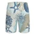thumbnail image 6 of Kll Algae Corals And Seashells Men'S Casual Summer Beach Shorts Hawaiian Shorts With Pockets-Medium, 6 of 9