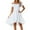 White, variant on Women's Off Shoulder Casual Summer Dress Elegant High Low Hem Flowy Party Gown with Shawl Comfortable Daily Wear Pure Color Womens Casual Trendy Midi Dresses