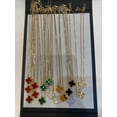 thumbnail image 1 of Collar de trébol de cuatro hojas para mujer, oro rosa, ónix rojo, fritillaria blanca, colgante clásico a juego, cadena de clavícula dorada, 1 of 5