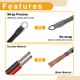 thumbnail image 3 of Ofertas Únicas Cable de Inversor de Batería de 120cm 4AWG Cable de Batería de Cobre Estaño Negro 3/8", 3 of 7