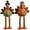 Orange&Green, variant on 2Pcs Thanksgiving Turkey Plush Decoration Turkeys Couple Shelf Doll 19.1 Inch Standing Large Turkey Stuffed Doll With Retractable Spring Legs For Autumn Harvest Ornaments Home Decor