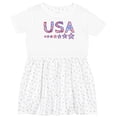 thumbnail image 3 of Inktastic Fourth of July USA Red, White, and Blue Girls Toddler Dress, 3 of 5