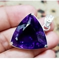 thumbnail image 2 of 78 Carat Beautiful Purple Amethyst Trillion 925 Solid Silver Pendant Gemstone, 2 of 9