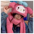 thumbnail image 2 of Bufanda de Anime Sanrios Girl para mujer, gorro Kuromi, guantes de una pieza, Cinnamoroll Plus, terciopelo, mantiene el calor, regalo de Navidad LIUWENJING unisex, 2 of 2
