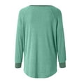 thumbnail image 7 of Puntoco Plus Size Long Sleeve Women's Summer Long Sleeve Blouse Tops T-Shirt Green 12(XXL), 7 of 7