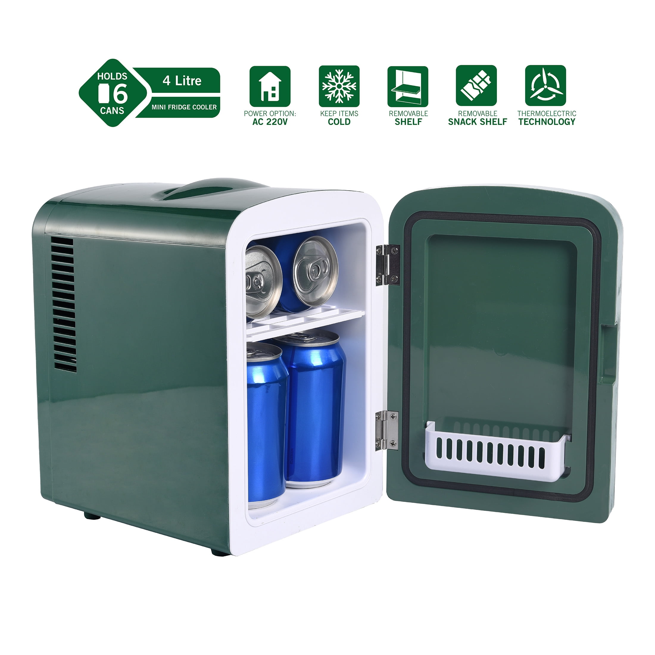 Harry Potter Slytherin 4L Mini Refrigerators with Thermoelectric Cooling, 4.4 lb
