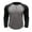 Gray, variant on Men's Long-Sleeve Raglan Muscle T-Shirt Soft Gym Wear for Bodybuilding and Casual Pullover Tops White