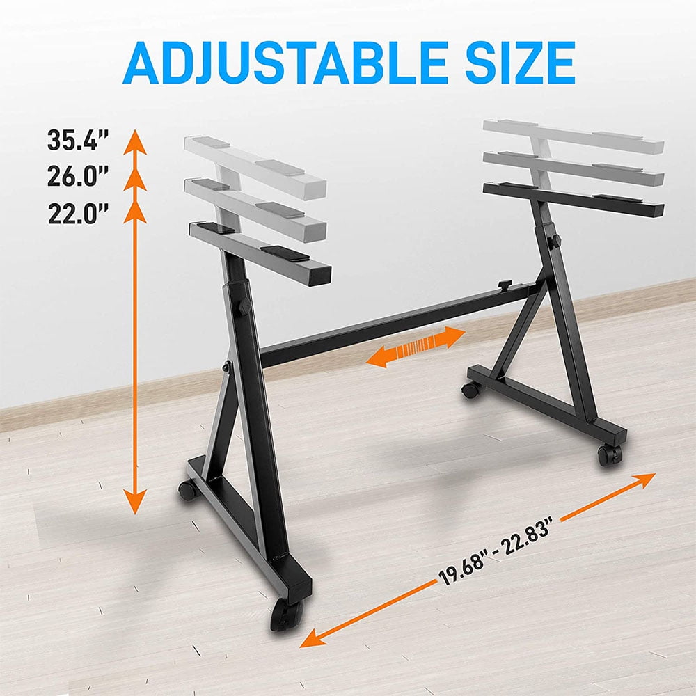 Pyle PKST48 - Heavy-Duty Keyboard Stand with Wheels - /Electronic Piano Stand with Height Adjustable & Locking Wheels