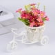 thumbnail image 5 of Cesta de flores artificiales para bicicleta, jarrón, cesta de almacenamiento de escritorio, regalos, forma de bicicleta Blanco, 5 of 8