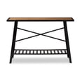 thumbnail image 3 of Baxton Studio Allaire Vintage Rustic Industrial Style Wood and Dark Bronze-Finished Metal Console Table, 3 of 7
