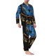 thumbnail image 2 of Fotbe Wolf Head And Dreamcatcher Pijama de Hombre con Estampado de Manga Larga, Conjunto de 2 Piezas, Ropa de Dormir Suave y Cómoda con Bolsillos-Small, 2 of 7