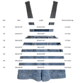 thumbnail image 2 of KAUOD Girls Denim Overalls Shorts Wide Leg Adjustable Strap Baggy Jean Shortall Summer Sleeveless Casual Cute Romper, 2 of 5