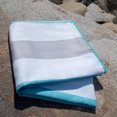 thumbnail image 4 of Great Bay Home Sand-Free Microfiber Cabana Stripe 2-Pack Beach Towel  (2 Pack - 35" x 78”, Cabana - Gray / Teal), 4 of 7
