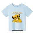 thumbnail image 3 of Nueva camiseta de verano para niños con estampado de dibujos animados de animales del rey León Simba, camiseta estampada para niños y niñas, 3 of 4