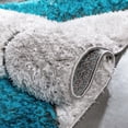 thumbnail image 5 of Well Woven San Francisco Malibu Blue Modern Trellis Ogee 5'3" x 7'3" Shag 3D Textured Area Rug, 5 of 8