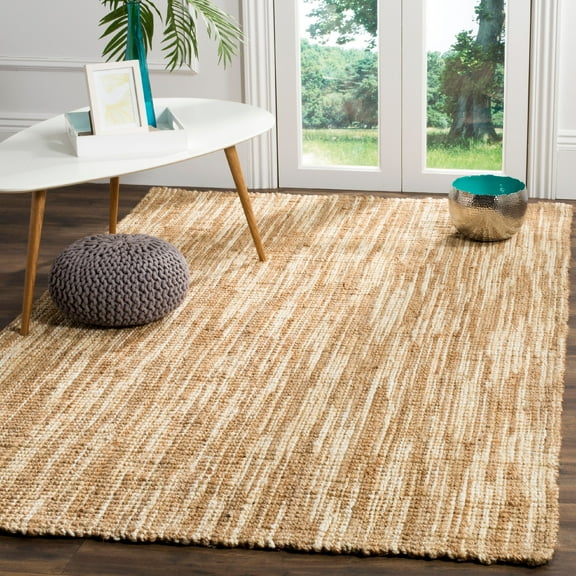 SAFAVIEH Natural Fiber Antoine Braided Jute Area Rug, Natural/Cream, 6' x 9'