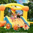 thumbnail image 2 of Entil 144in Inflatable Bounce House Large Size with Blower, Big Slide, Basketball Hoop & Inflatable Basketball, Outdoor/Indoor for Kids, 2 of 10
