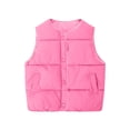 thumbnail image 7 of IVEYRTF Kids Sleeveless Puffer Vests Winter Warm Quilted Outerwear Hoodless Jacket with Pocket for Girls Boys Toddler Youth Cold Weather Apparel(Pink#2,9 Years), 7 of 7