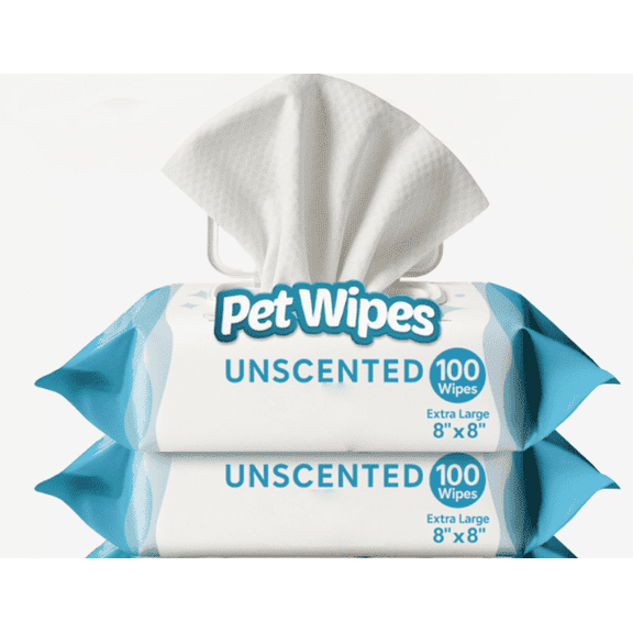 ‌Petazy Unscented Pet Wipes, 2 Pack – Gentle Cleaning Wipes for Dogs & Cats