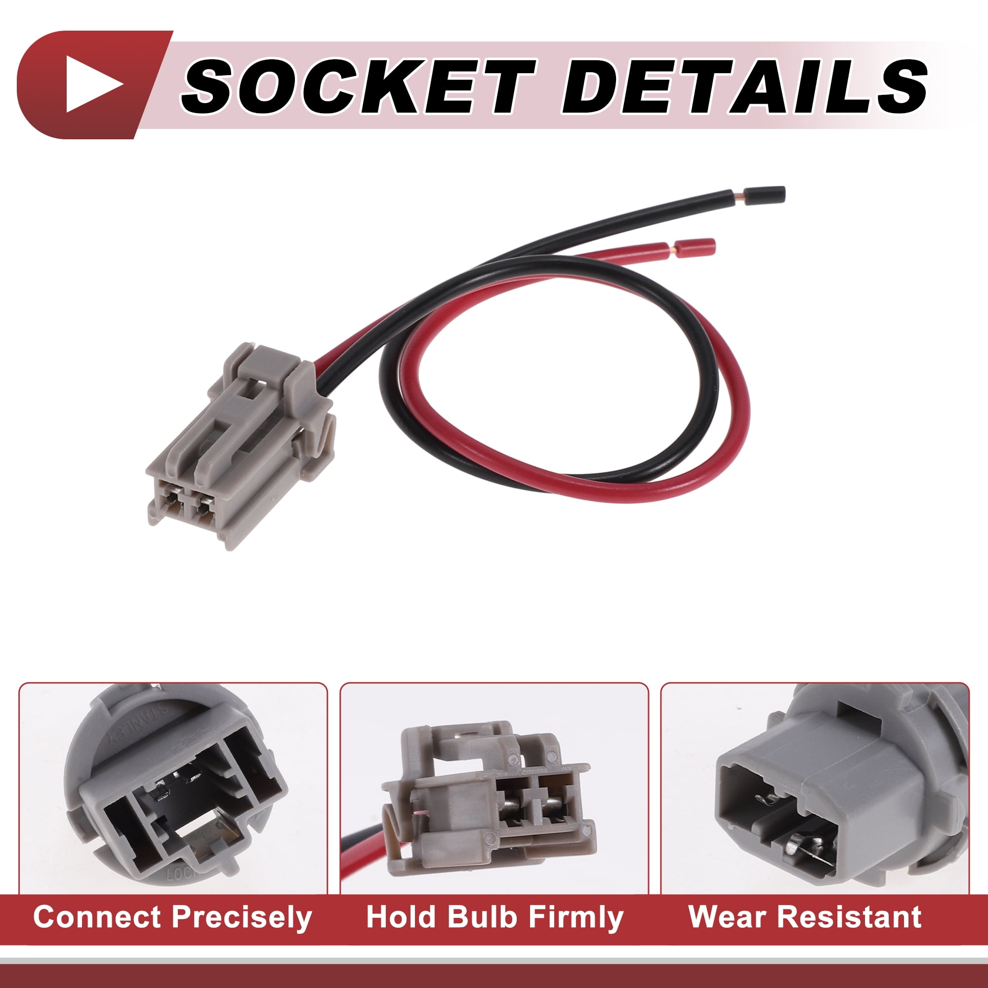 Unique Bargains Brake Light Socket Wiring for Honda Accord 2005-2017 No.33513S50003
