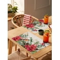 thumbnail image 4 of 2024 Placemat Christmas Berries Tree Robin Poinsettia 4/6pcs Pads Kitchen Accessories Dining Table Mat Coaster Festival Tableware, 4 of 7