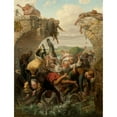 thumbnail image 2 of Gustaf Brusewitz 19x24 Gold Ornate Framed and Double Matted Museum Art Print Titled - The Bridge at New Lodose Collapsing into the River Save in 1543 (1884), 2 of 4