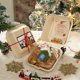 thumbnail image 1 of Juego de adornos para árbol de Navidad con cinta de terciopelo y adornos de madera: kit de 5 piezas para colgar en el coche, ideal para regalar en estas fiestas., 1 of 4