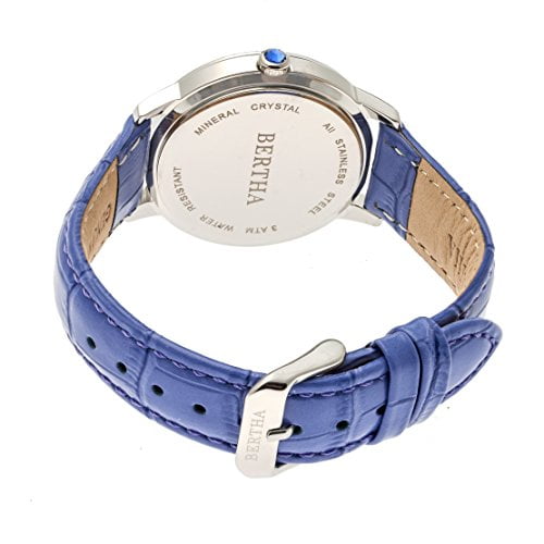 Bertha BTHBR7105 Montre Madeline en nacre avec bracelet en cuir