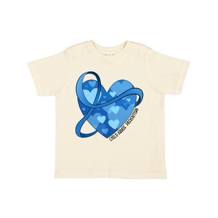 

Inktastic Child Abuse Prevention-Ribbon Around Heart Gift Toddler Boy or Toddler Girl T-Shirt