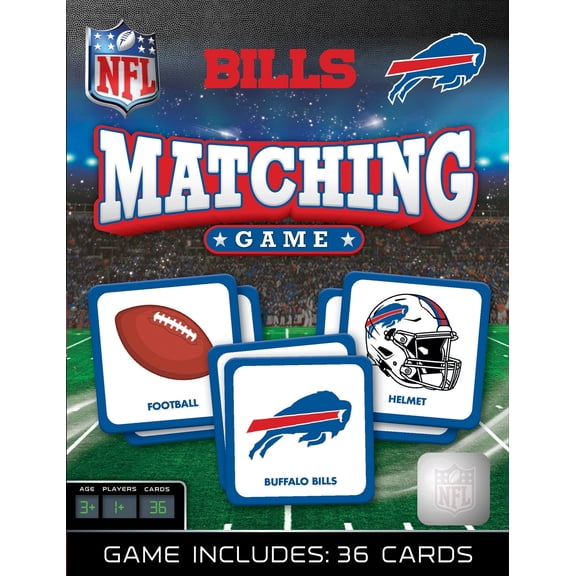 MasterPieces NFL Buffalo Bills Matching Card Game for Kids & Families - Officially Licensed NFL Toy