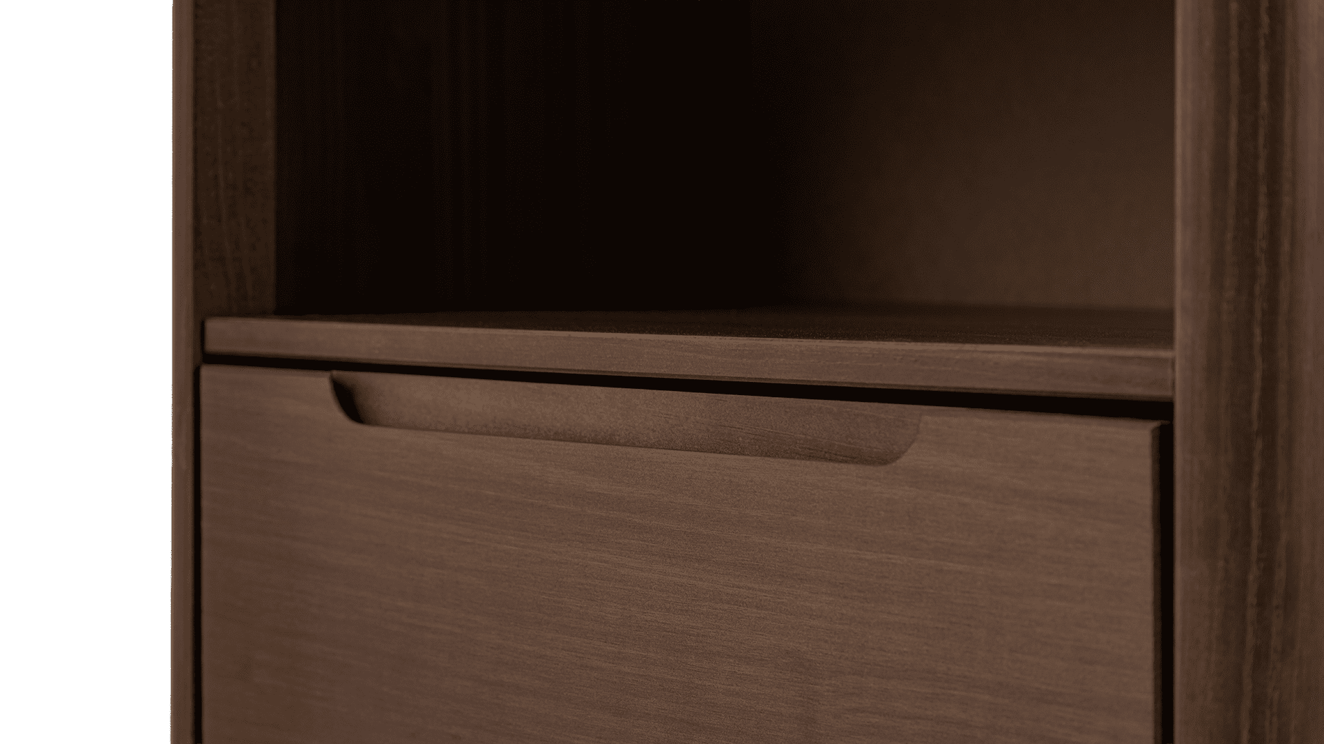 Kirsty Solid Wood 1 Drawer Nightstand Brown - for Adults and Teens