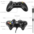 thumbnail image 2 of Controlador Zhivalor para Xbox 360 Joystick Gamepad USB con cable para Microsoft Xbox 360 PC Windows 7/8/10/XP, 2 of 5