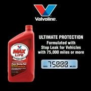 Valvoline MAXLIFE Power Steering Fluid + Stop Leak - 32 oz for High Mileage Systems
