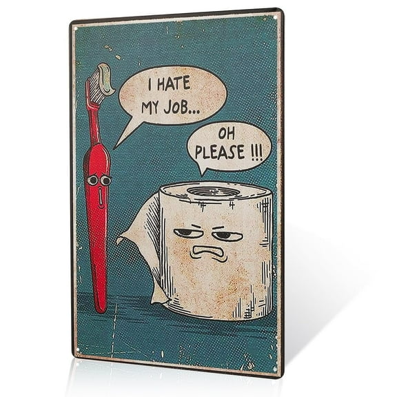 I Hate My Job - Funny Office Wall Art Poster for Bathroom, Bedroom, Living Room, Kitchen, Home Decor