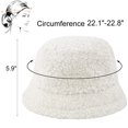 thumbnail image 5 of Bucket Hats Winter Bucket Vintage Cloche Warm Faux Wool Outdoor Fisherman Cap Caps Gifts, 5 of 5