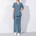 thumbnail image 2 of Samickarr Nursing Uniforms Scrubs Sets For Woman And Man Clearance Plus Size Working Uniform With Pocket Scrubs Medical Uniform Scrubs Top And Pants, 2 of 5