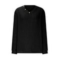 thumbnail image 5 of Dagugfen Sweaters for Women Button V Neck Ribbed Long Sleeve Knit Slim Fitting Casual Comfy Workwear Going out Tops, 5 of 5