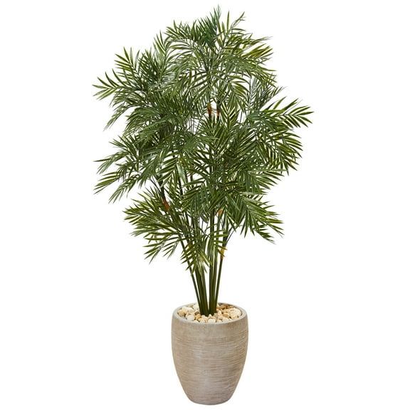 50in. Parlor Palm Artificial Tree in Sand Colored Planter