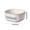 thumbnail image 3 of Cesta organizadora de cocina | Escurridor de verduras de plástico seguro para alimentos | Contenedor de almacenamiento multiusos | Diseño robusto y fácil de limpiar | 1 Paquete Blanco | 17x17x8,5cm, 3 of 6