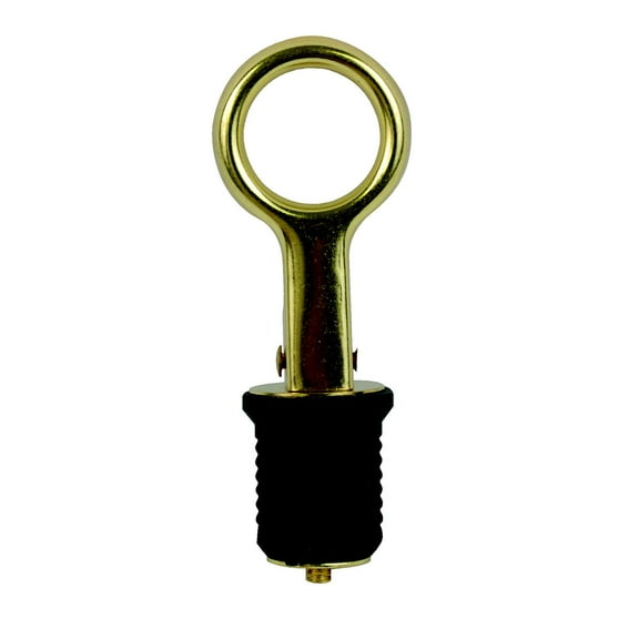 Attwood Mari 115913 1 in. Brass Plated Snap-Handle Drain Plug Card