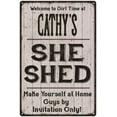 thumbnail image 1 of CATHY'S She Shed Sign Lady Cave Gift 8 x 12 Matte Finish Metal 108120082166, 1 of 1