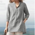 thumbnail image 1 of Automne Nouveau Pull Décontracté en Coton et Lin à Col Sept Points pour Femmes, 1 of 6