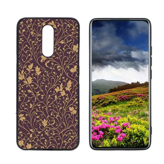 Ivy-Floral-1 Phone Case, Degined for LG K12 Plus Case Men Women, Flexible Silicone Shockproof Case for LG K12 Plus
